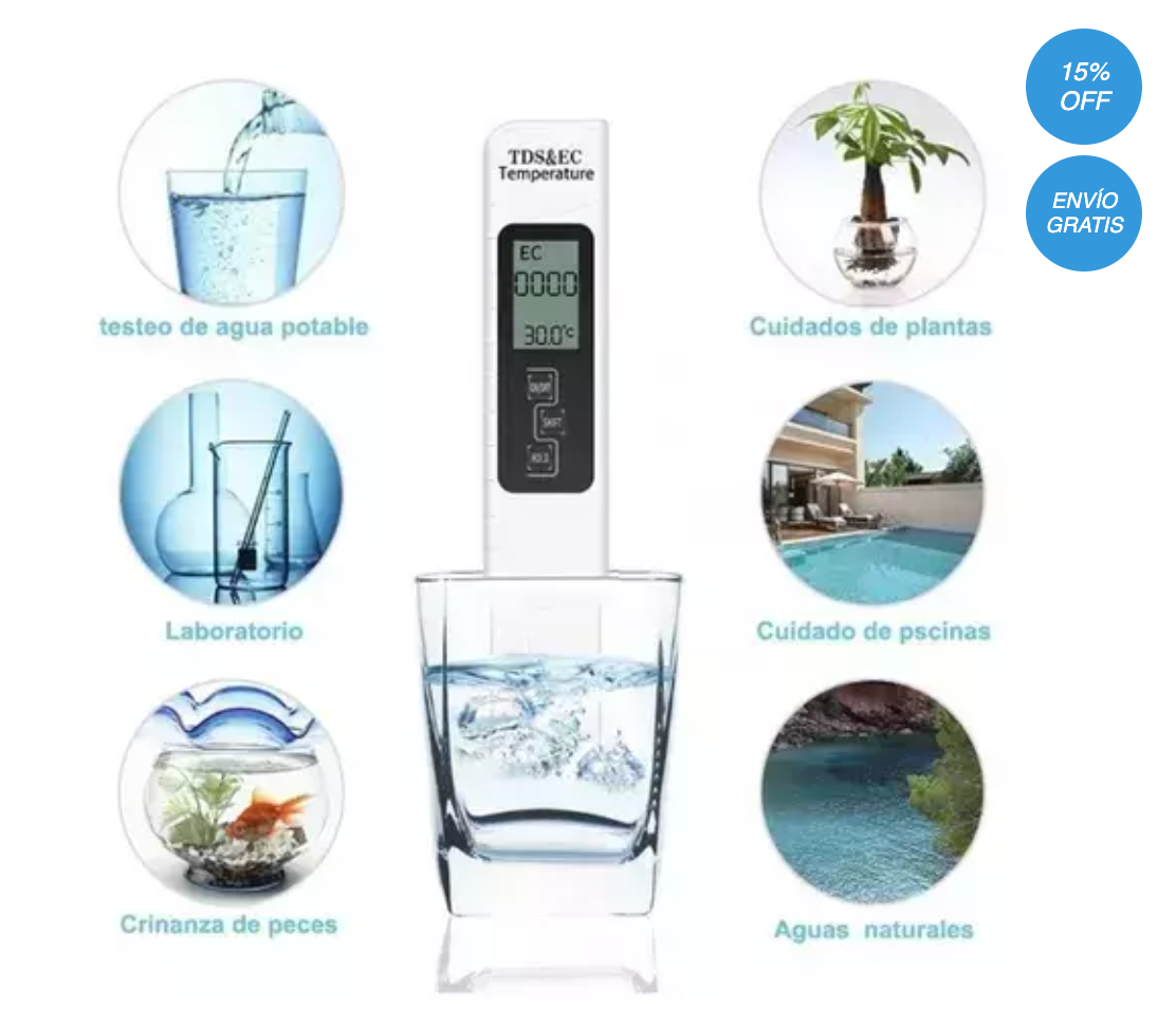 ✨✨Medidor TDS Digital de Calidad del Agua✨✨