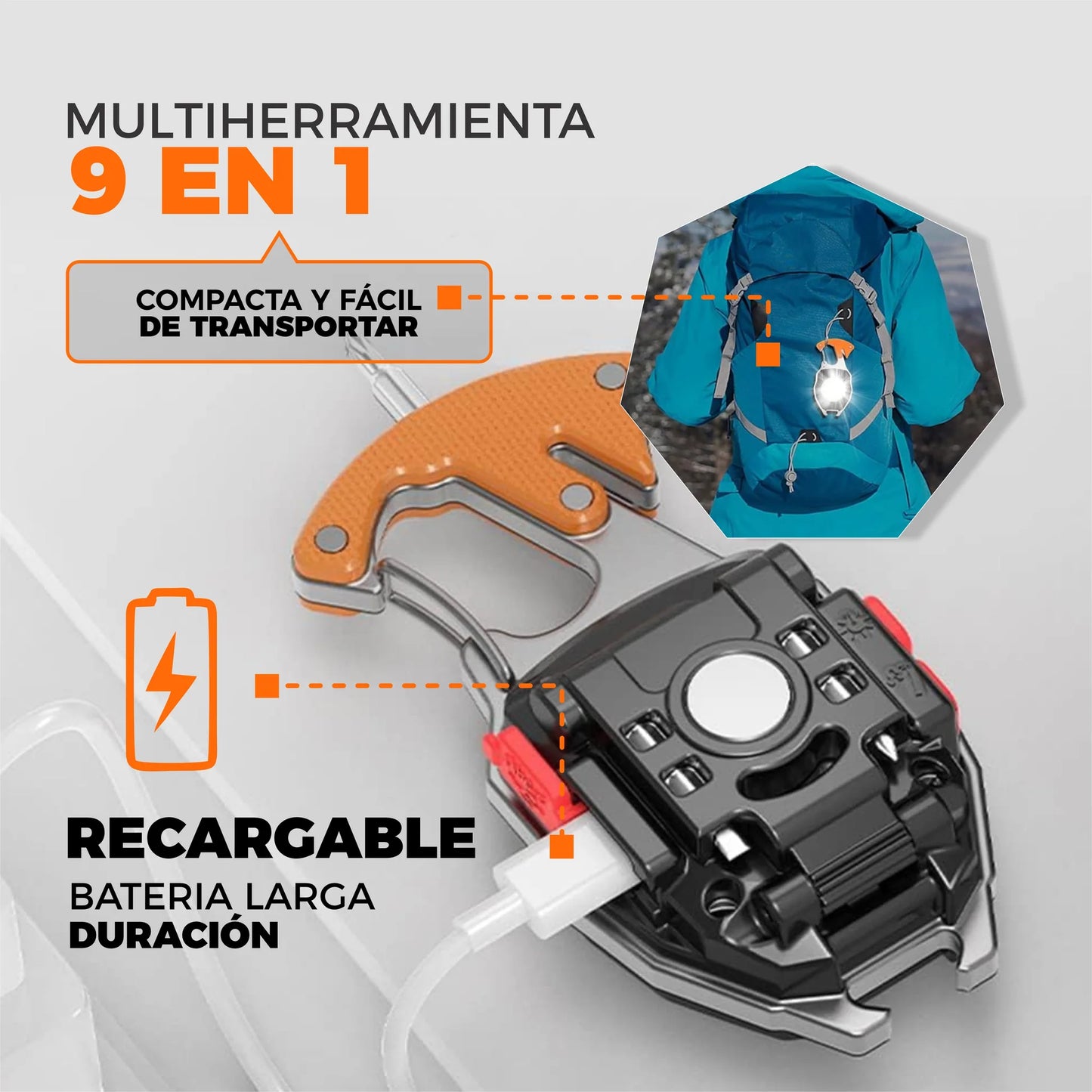 Linterna Mega Potente Portátil y Multifuncional - LightMax